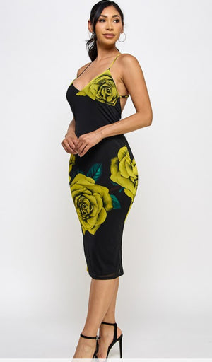 “Miss SaShay” MIDI Cross back Dress